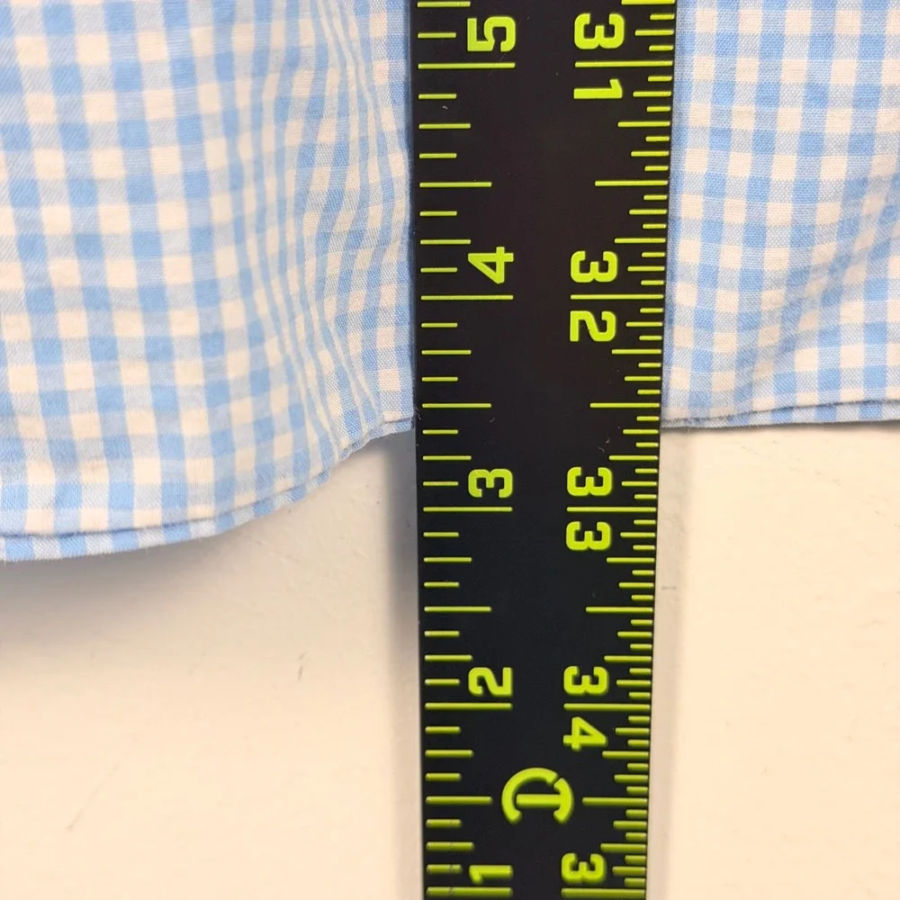 Vintage Ralph Lauren Button Down Men Large Blue Gingham Blake Casual Shirt Pony